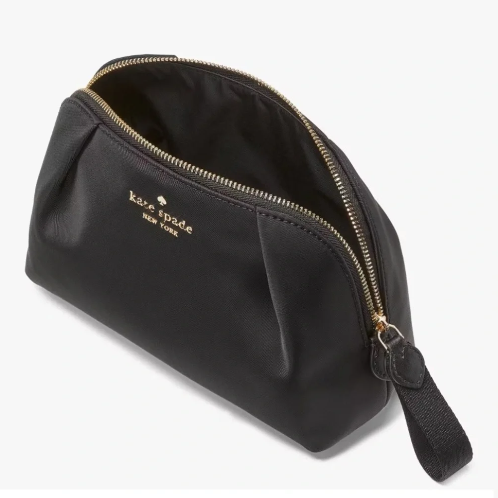 Kate Spade Cosmetic Bag Chelsea Black Nylon - Picture 3 of 5